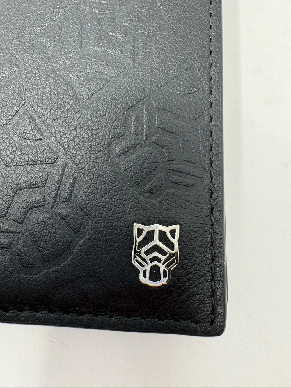 Cartier Panthere Black Calfskin Leather Wallet Card Holder SLG Slim Minimalist